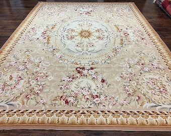 シルクインドカシミールラグ 8x10、花柄メダリオン、インドペルシャ