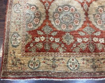 パキスタン ペシャワール ワイドランナーラグ 6 x 15フィート ライト