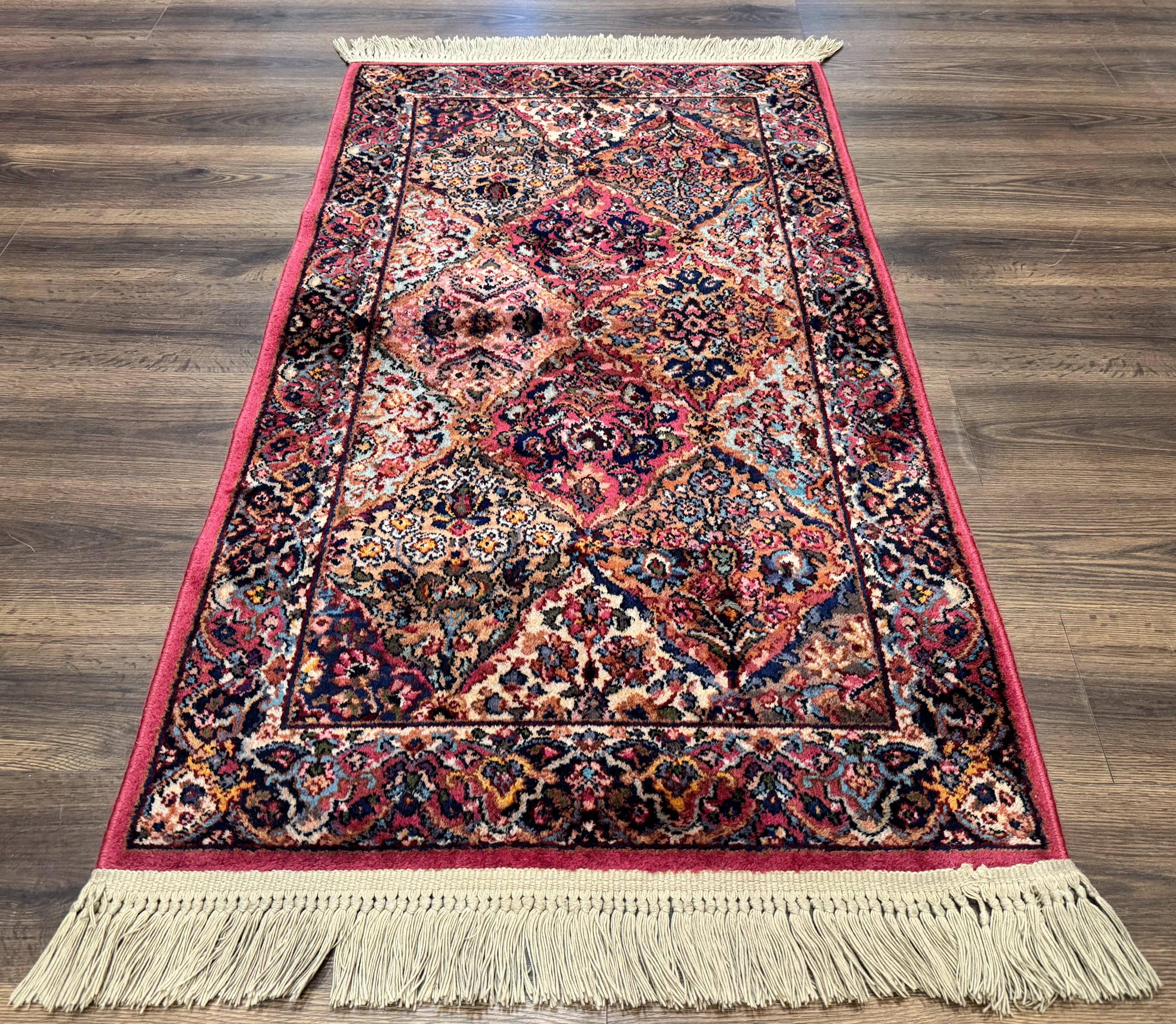 Karastan Rug 3x5 Multicolor Panel Kirman #717, Original 700 Series