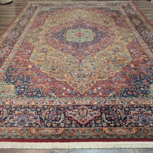 Karastan Rug 8.8 x 12 Medallion Kirman #700/718, Original 700 Series, Discontinued Vintage Wool Carpet