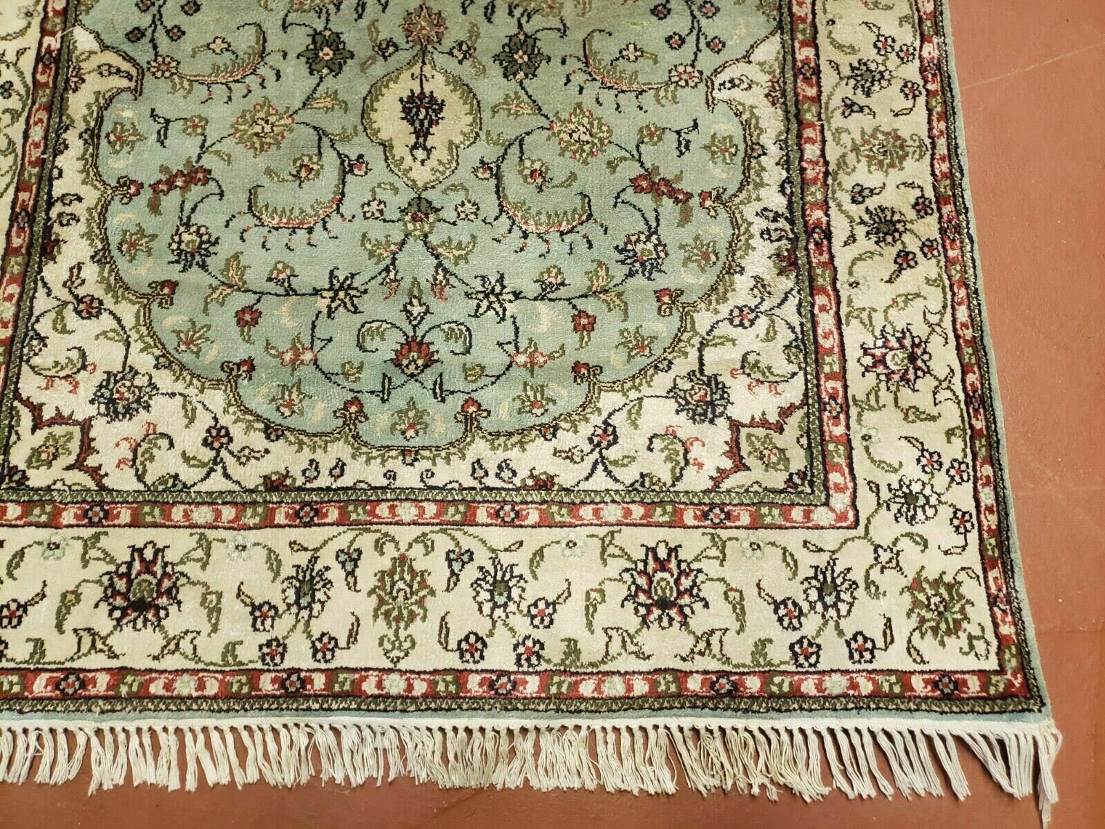 Silk Turkish Kayseri Rug 3x5, Light Mint Green and Ivory, Vintage Fine Silk Hand Knotted Oriental Carpet 3 X 5 Ft, Floral Medallion, Nice - Etsy Silk Turkish Kayseri Rug 3x5, Light Mint Green and Ivory, Vintage Fine Silk Hand Knotted Oriental Carpet 3 X 5 Ft, Floral Medallion, Nice - Etsy