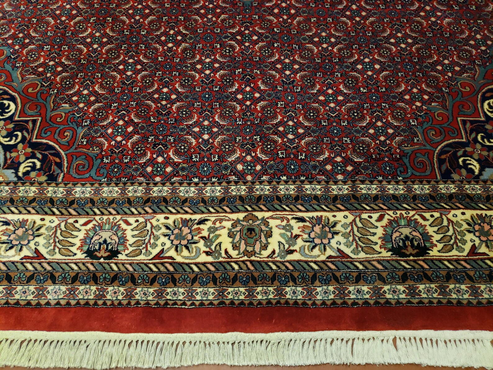 Indian Rug 9x12 Red Indo Bidjar Rug 9x12 Vintage Rug Allover Etsy