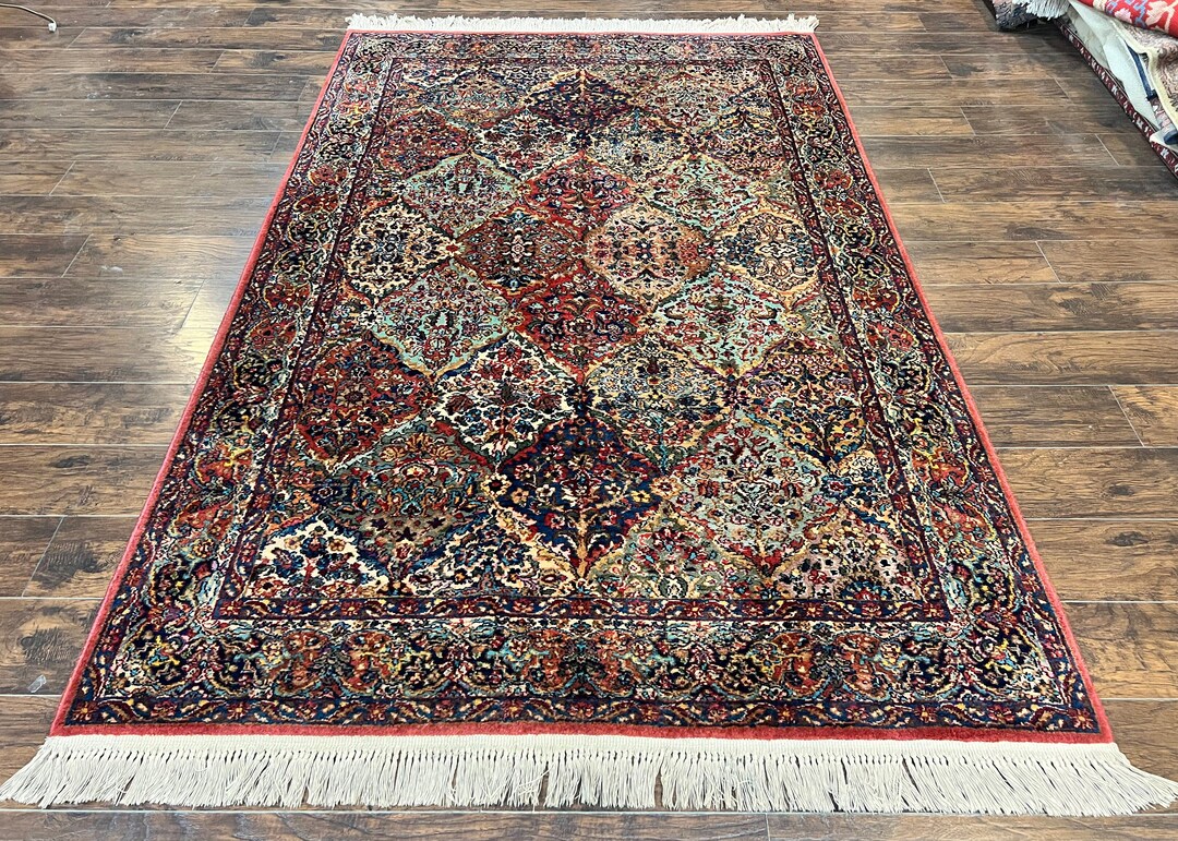 Karastan Multicolor Panel Kirman Rug 717, Wool Karastan Rug 5.9 X 9