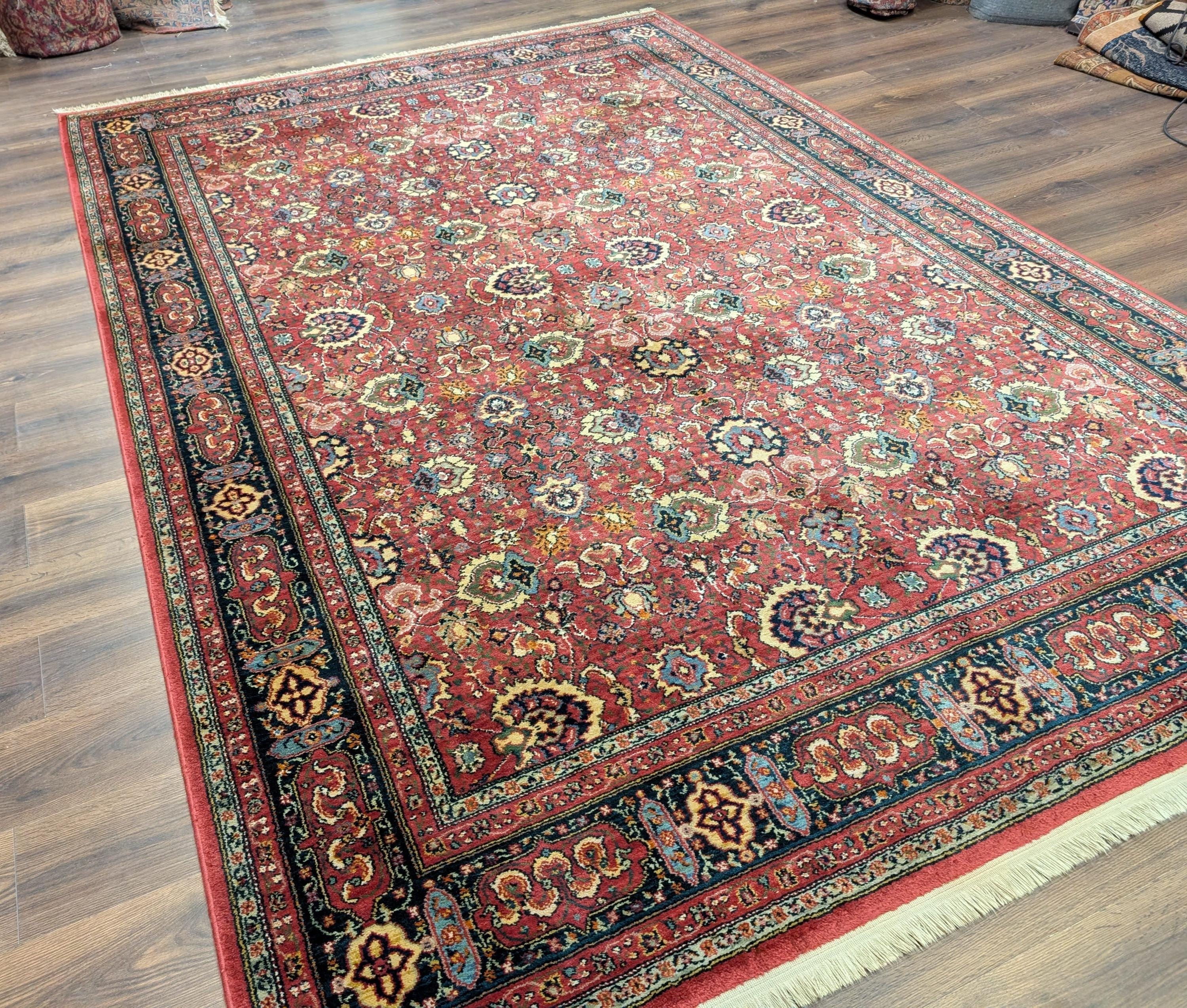 Karastan Rug 8x12 Williamsburg Herati #558, Wool Vintage Karastan