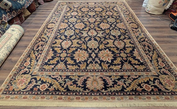 Karastan Rug 8.8 X 12 Antique Legends Agra Black Wool Carpet - Etsy