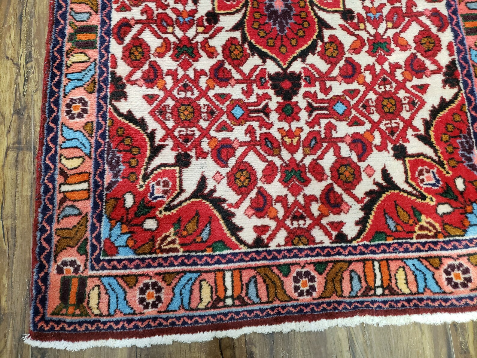 3x5 Handmade Rug 3x5 Vintage Oriental Rug Small Red Rug Etsy