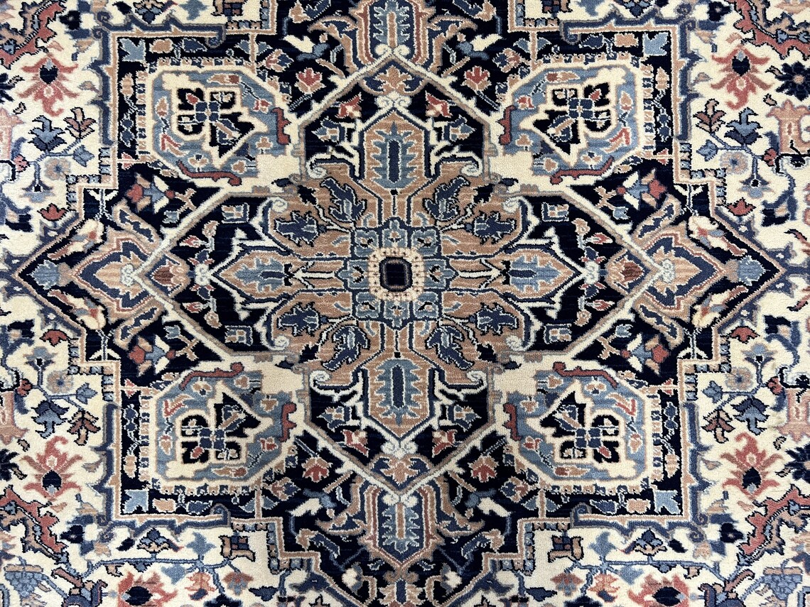 Karastan Rug 8.8 X 12 Blue Heriz 748 Wool Karastan Carpet Etsy