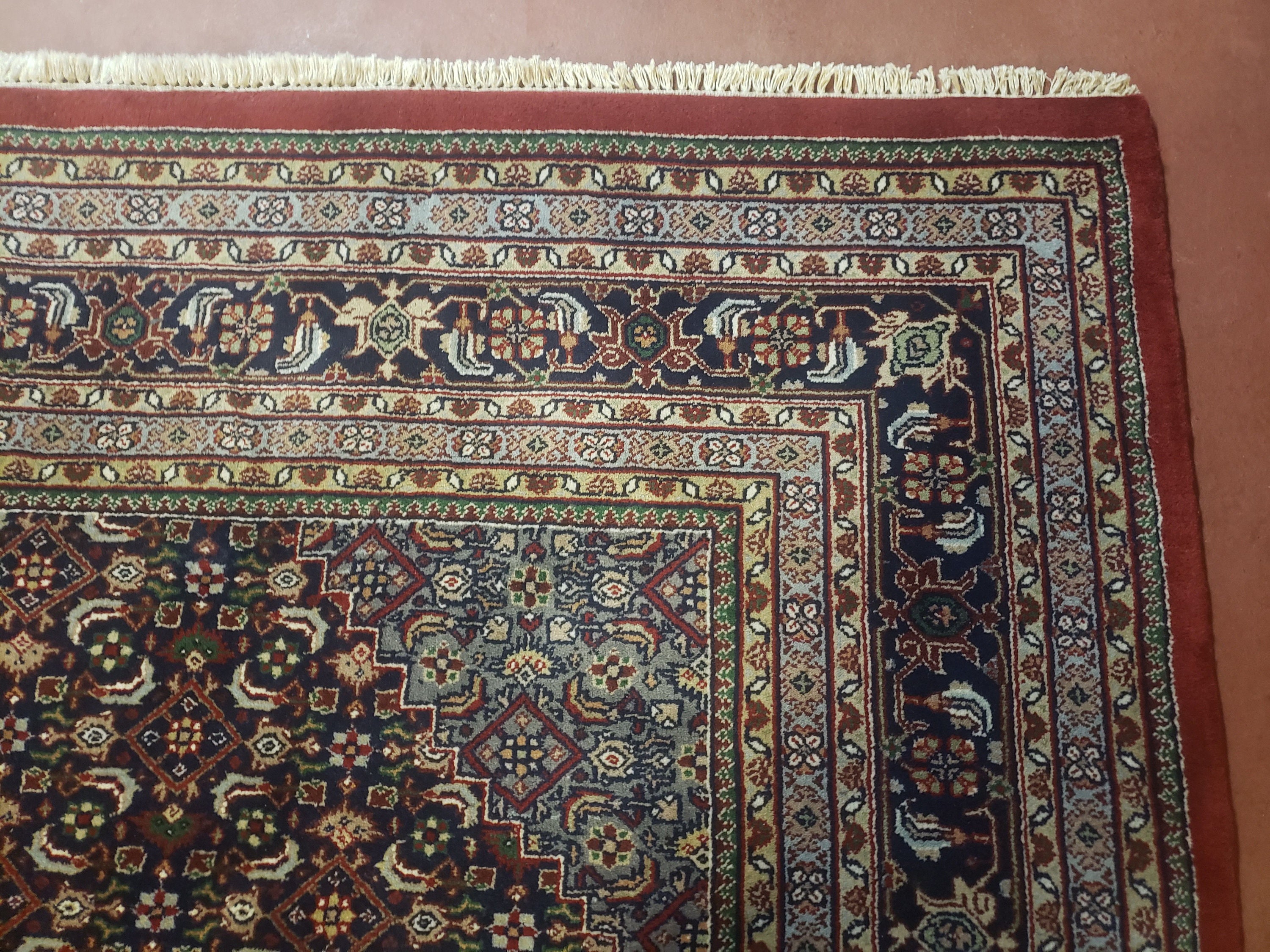 9x12 IndoBidjar Rug Red Oriental Carpet 9 x 12 Herati Mahi Etsy