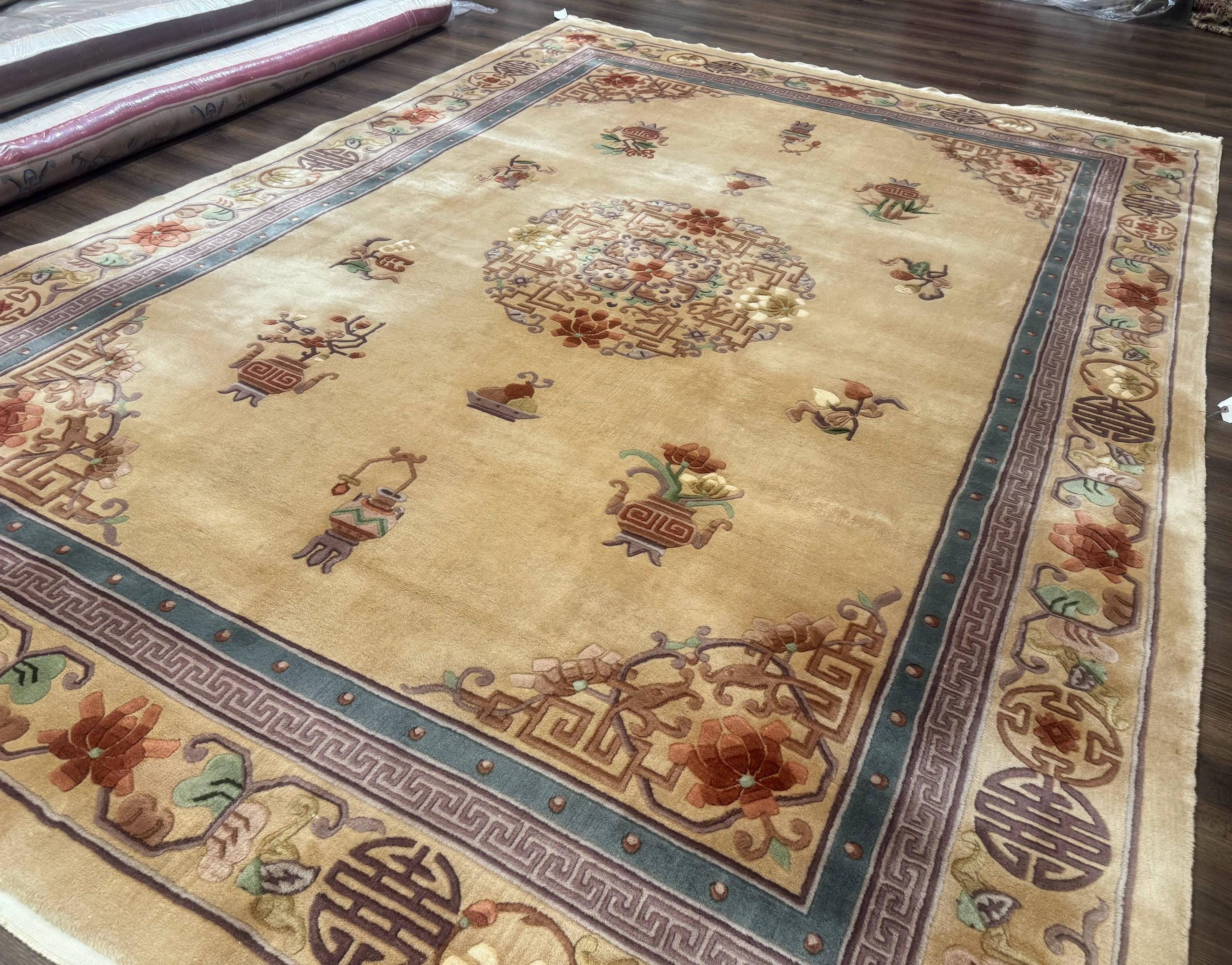 Chinese Wool Rug 8x12, Chinese 90 Line Rug - Etsy