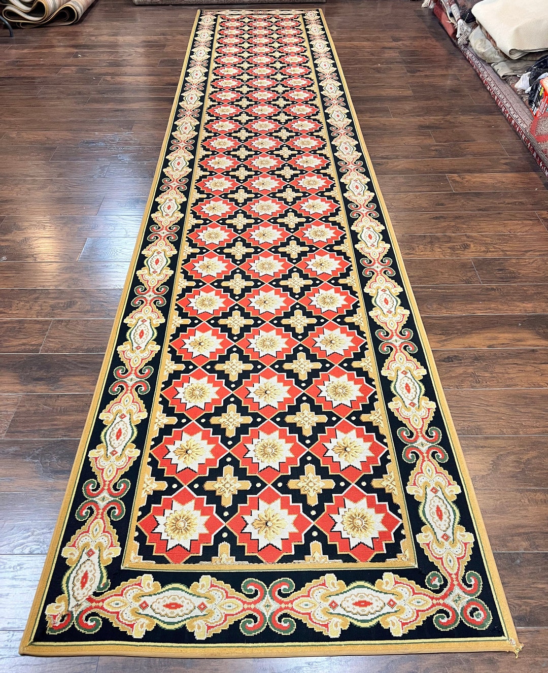 Panel Design Rug Runner Rug 4x19, Panel Design Rug, Custom Made Stark Runner Carpet ...