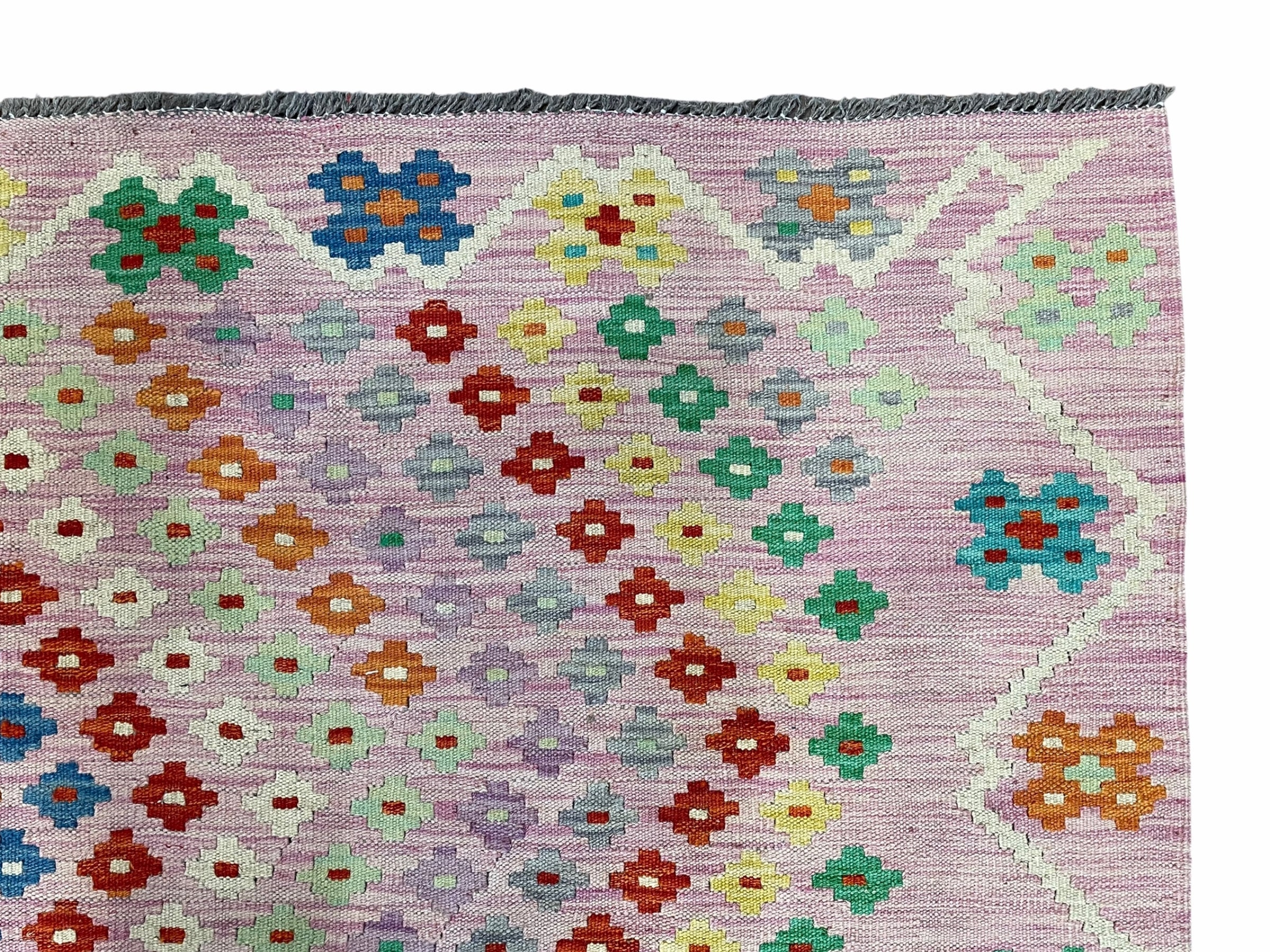 Pink Kilim Rug 6x8 Colorful Turkish Kilim Rug 6 x 8 Flat Weave Etsy