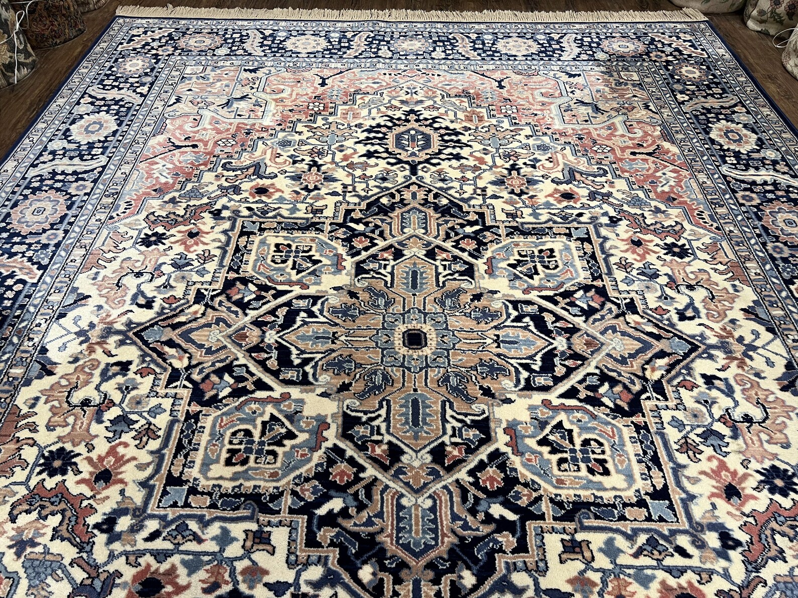 Karastan Rug 8.8 X 12 Blue Heriz 748 Wool Karastan Carpet Etsy