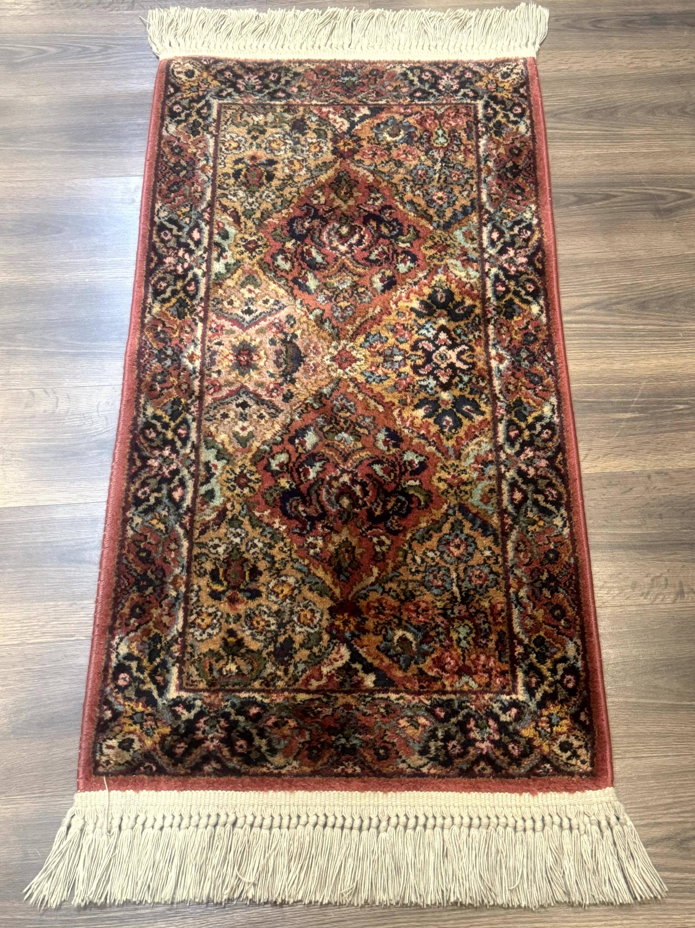 Karastan Rug 2x4 Multicolor Panel Kirman #717, Original 700 Series