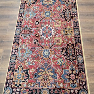 3x5 Karastan Rug, Williamsburg Kirman Vase #557, Vintage Discontinued Wool Carpet