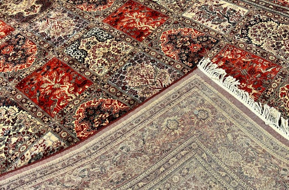 Couristan Rug 8x11, Belgium Power Loomed Carpet, Vintage Wool