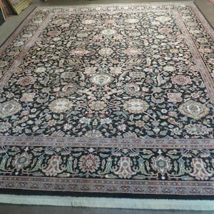 8&#39;8&quot; X 10&#39;6&quot; Karastan Chahar Mahal Sultanabad Pattern # 608 Wool Rug Dark Brown