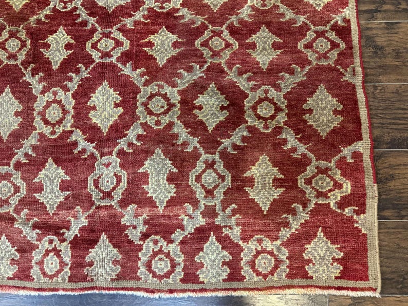 Modern Turkish Oushak Rug 5x8, Brick Red Etsy Canada