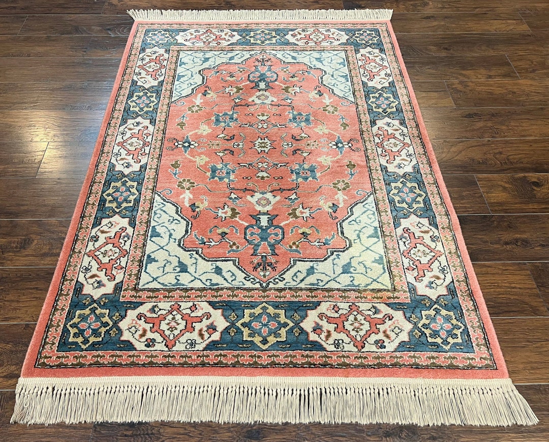 Karastan Rug 4x6 Bergama Design 737, Karastan Area Rug, Vintage Wool