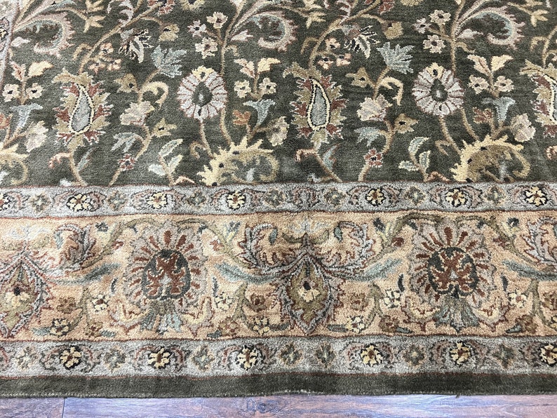 Pottery Barn Rug 8x10, Wool Hand Tufted Vintage Indian Carpet, Room
