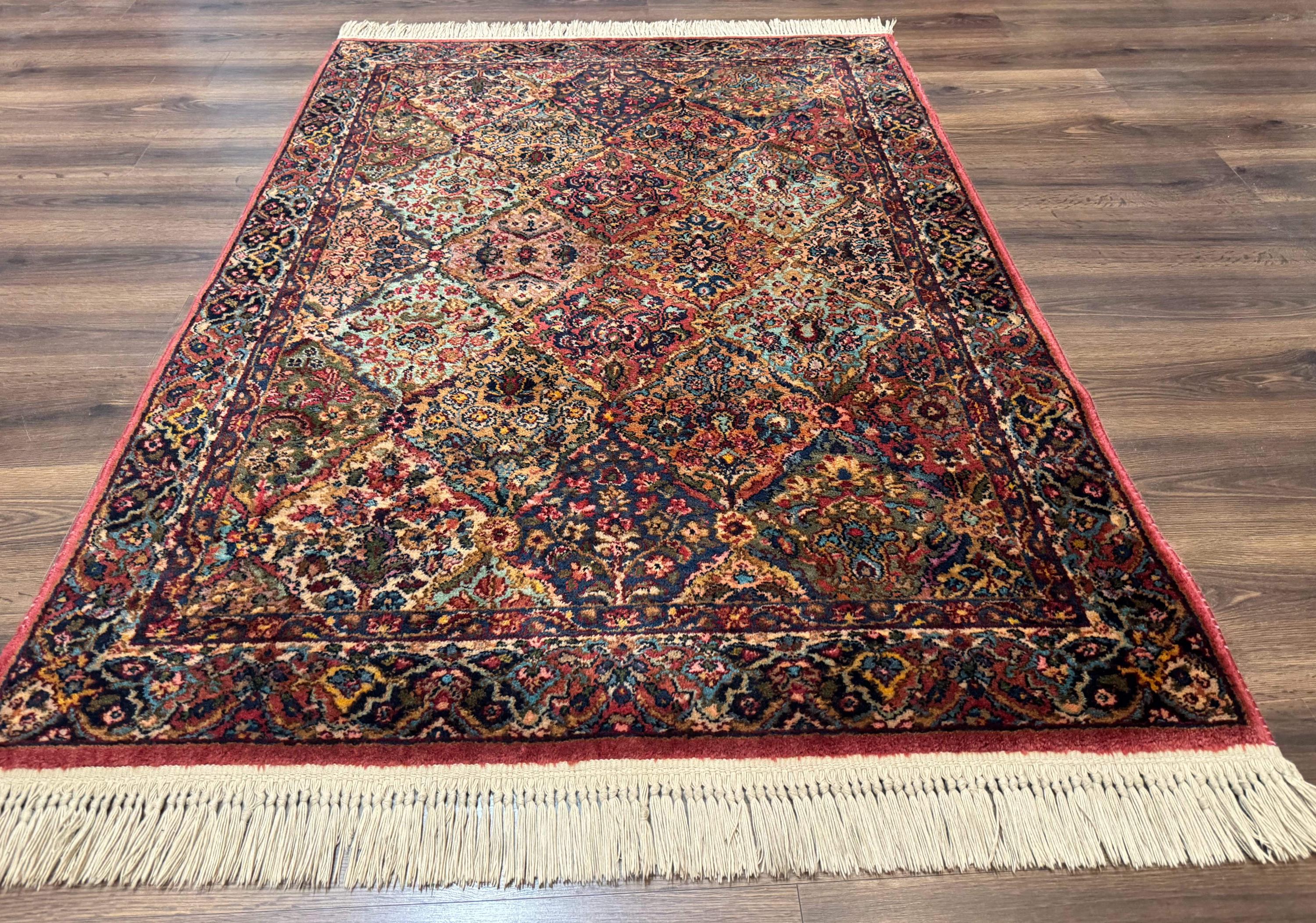 Karastan Rug 4x6, Multicolor Panel Kirman #717, Wool Original 700