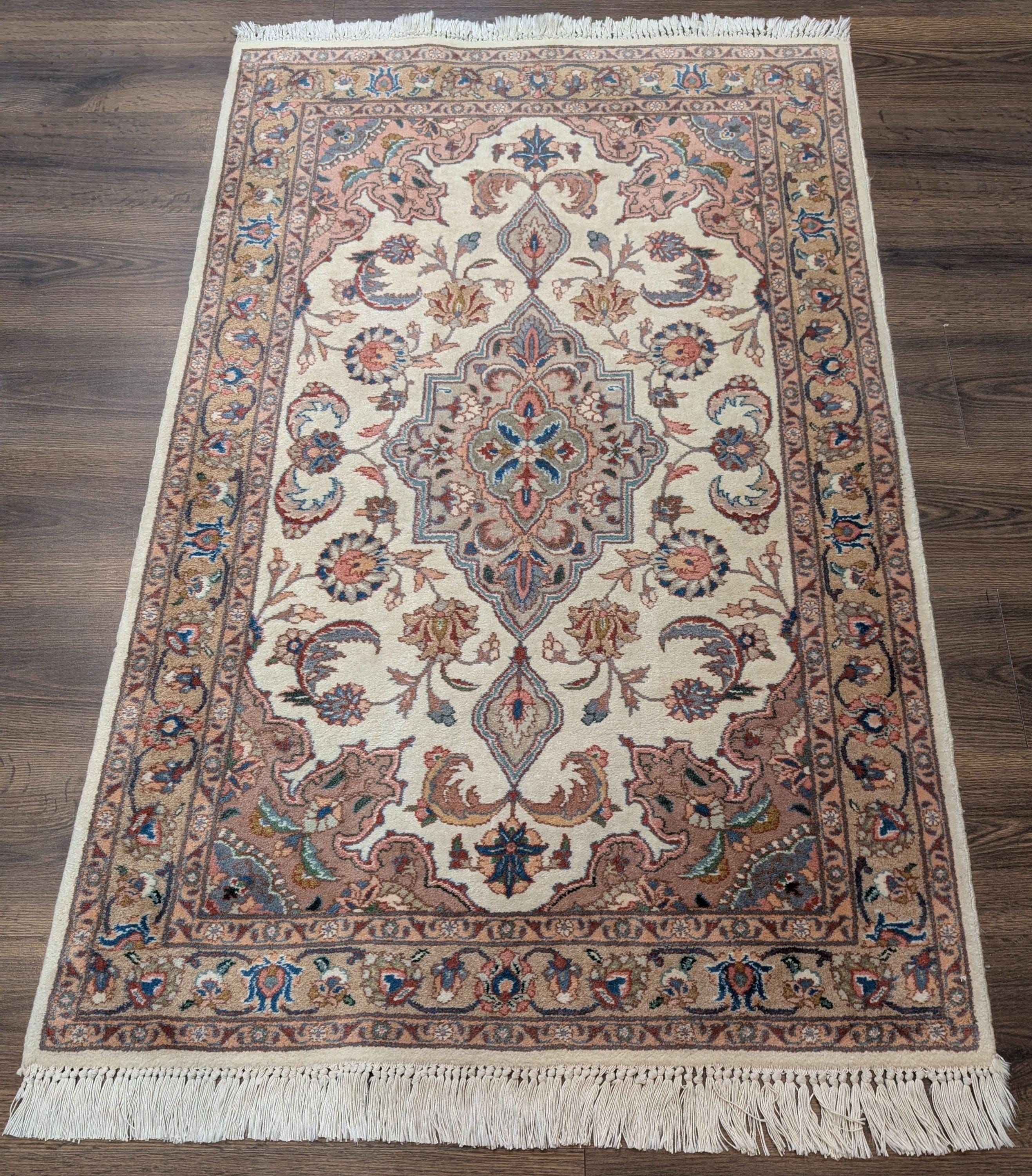 Sino Persian Rug 3x5, Floral Medallion, Fine 260, Wool, Handmade