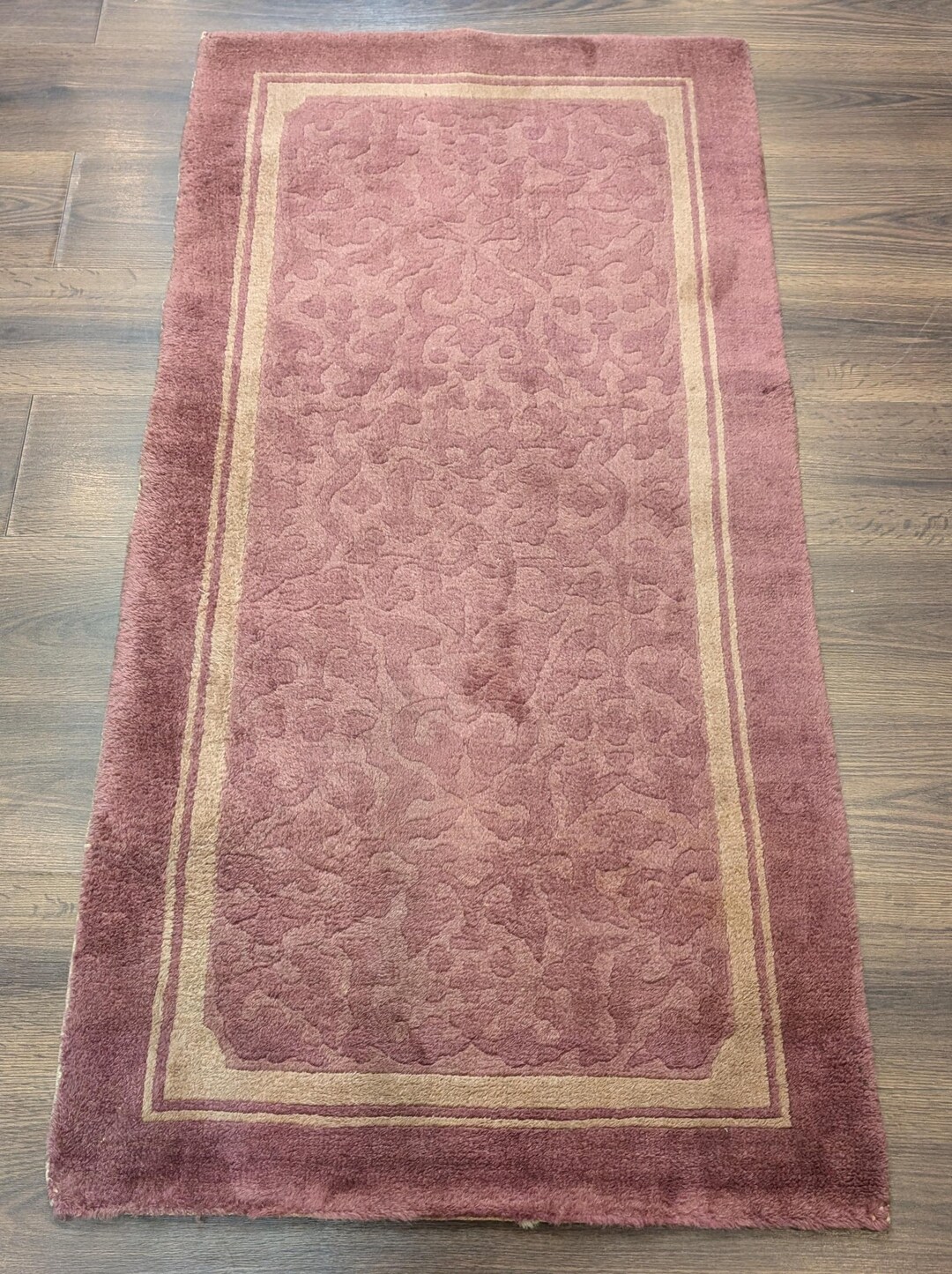 Chinese Wool Rug 2.6 X 5, Pink, Asian Oriental Rug, Fette Rug, Vintage ...