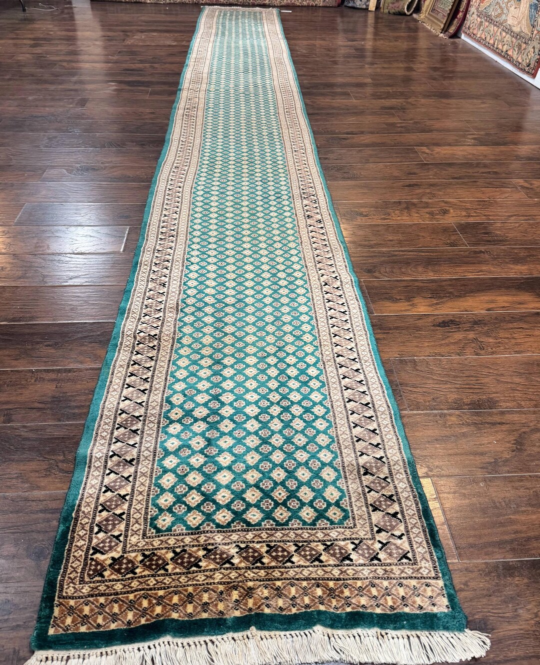 Runner Rugs Riyadh Long Pakistani Runner Rug 2.8 X 20, Hand Knotted Vintage Wool Hallway ...