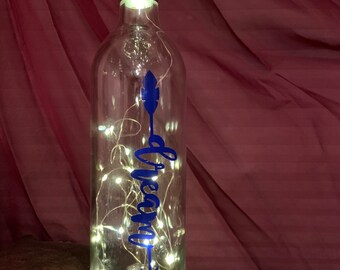 Customizable Wine Bottle Night Light, Fairy Lights Decor