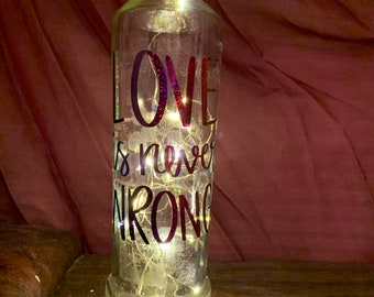 Love is never wrong night light Can Customize as requested