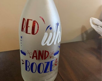Red, White and Booze night light Can Customize as requested