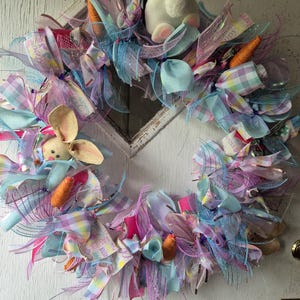 Easter wreath, Wreaths, Easter egg Wreath, Spring colors Easter Wreath, Wreath For Front Door, Light up wreath