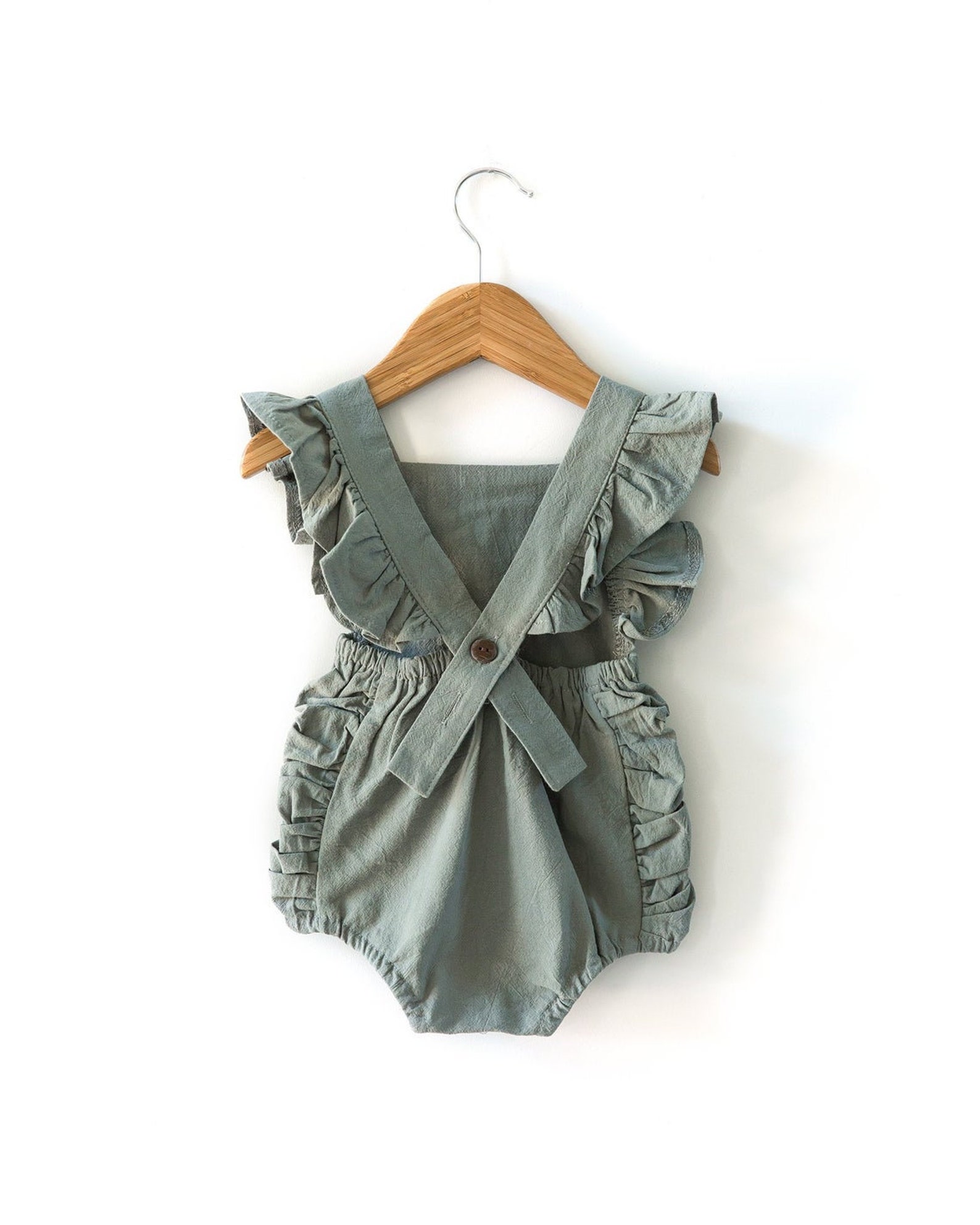 Custom Sage Green Baby Romper Baby Girl Romper vintage Baby Etsy