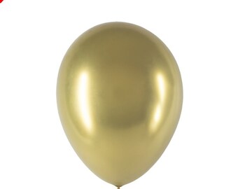 Chrome Gold 5 inch Air Fill Latex Balloons Birthday Party Event Decotex Chrome Gold 5 inch Air Fill Latex Balloons Birthday Party Event Decotex