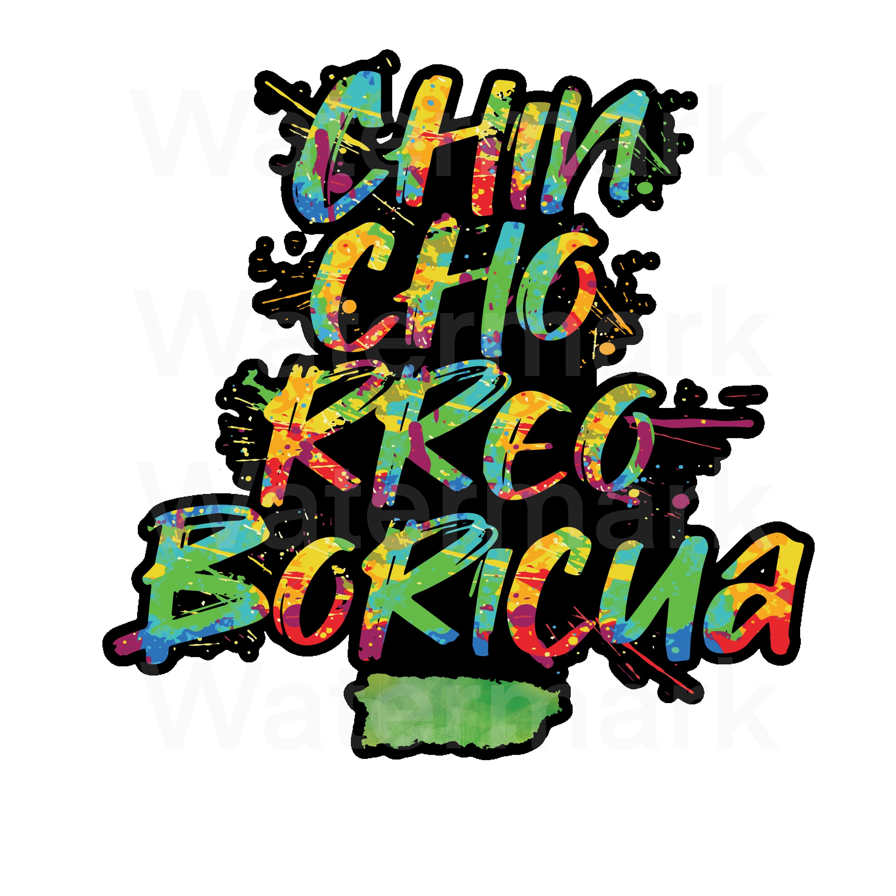 Chinchorreo Boricua .png diseño de arte de archivo fondo Etsy México