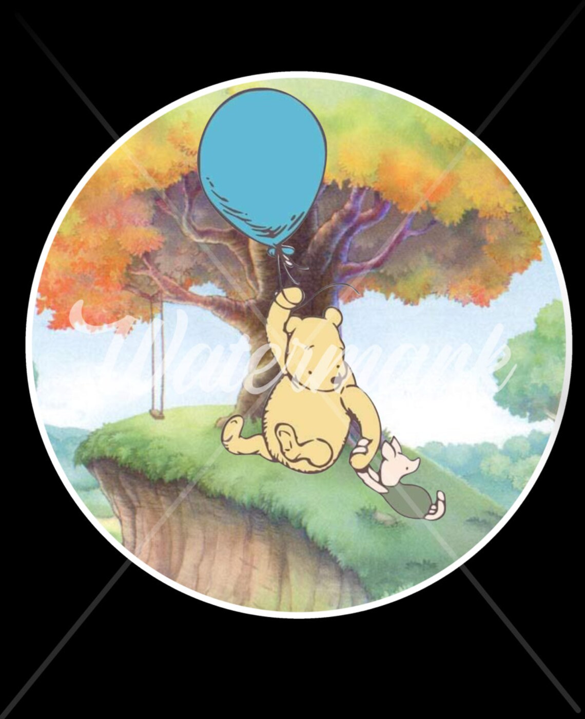 Classic Pooh .png Transparent Background File With White Edge - Etsy