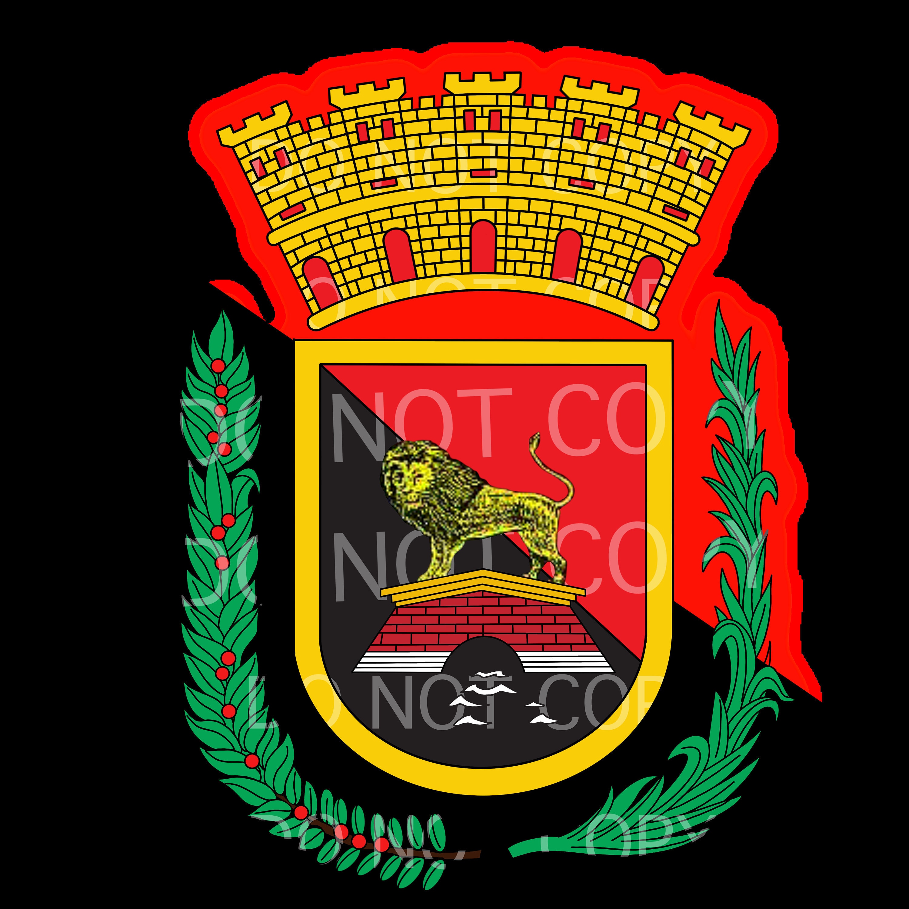 Diseño del Escudo de La Ciudad de Ponce Puerto Rico. Png | Etsy