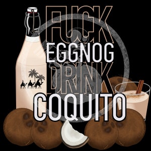 Coquito .png digital art file Tradicion navidades Puerto Rico
