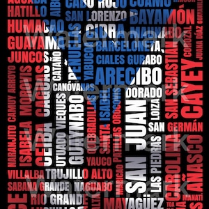 Pueblos de Puerto Rico .png and svg File transparent background