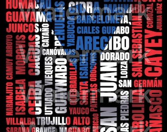 Pueblos de Puerto Rico .png and svg File transparent background