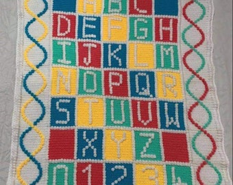 Crochet Alphabet Number Blanket Pattern (Digital Download)