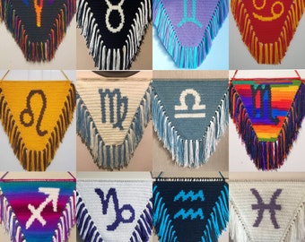 Crochet Zodiac Sign Wall Hanging Patterns (Digital Download)