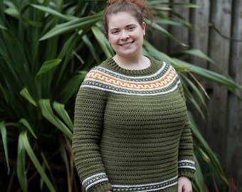Maze Sweater Pattern, crochet sweater pattern, crochet jumper, mosaic sweater, mosaic crochet pattern