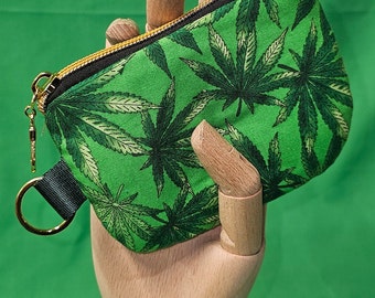 Fun 420 Gift for any Stoner Cannabis Cute Keychain Wallet Coinpurse great for mom, dad, bestie or friend