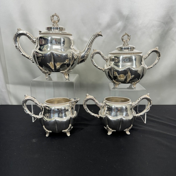 4pc Silver Plated Tea Set by EG Webster