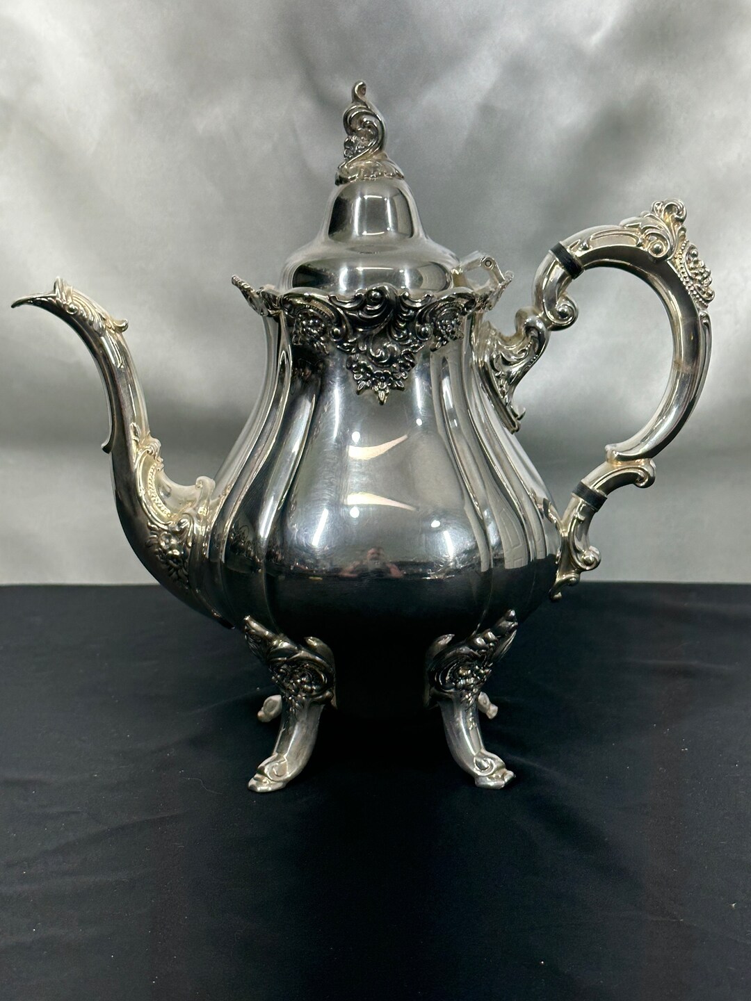 Silver Plated Teapot by Wallace's, Baroque Pattern Etsy