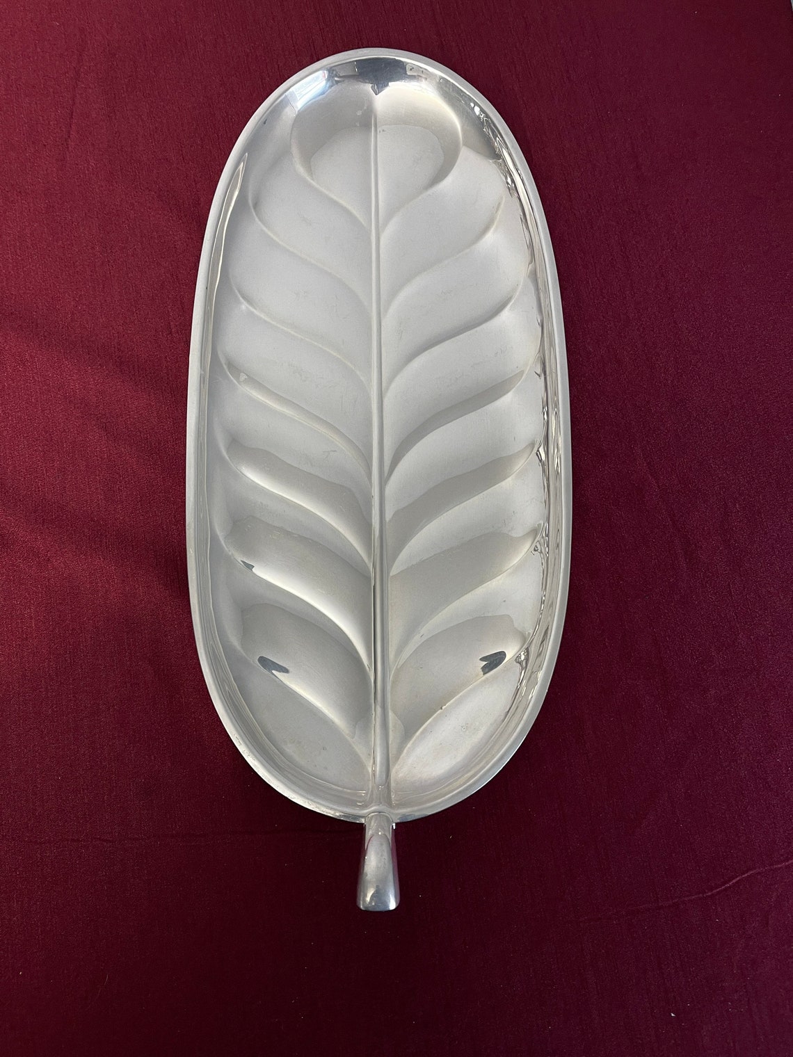 International Silver Company 8120 silverplate banana leaf tray Etsy