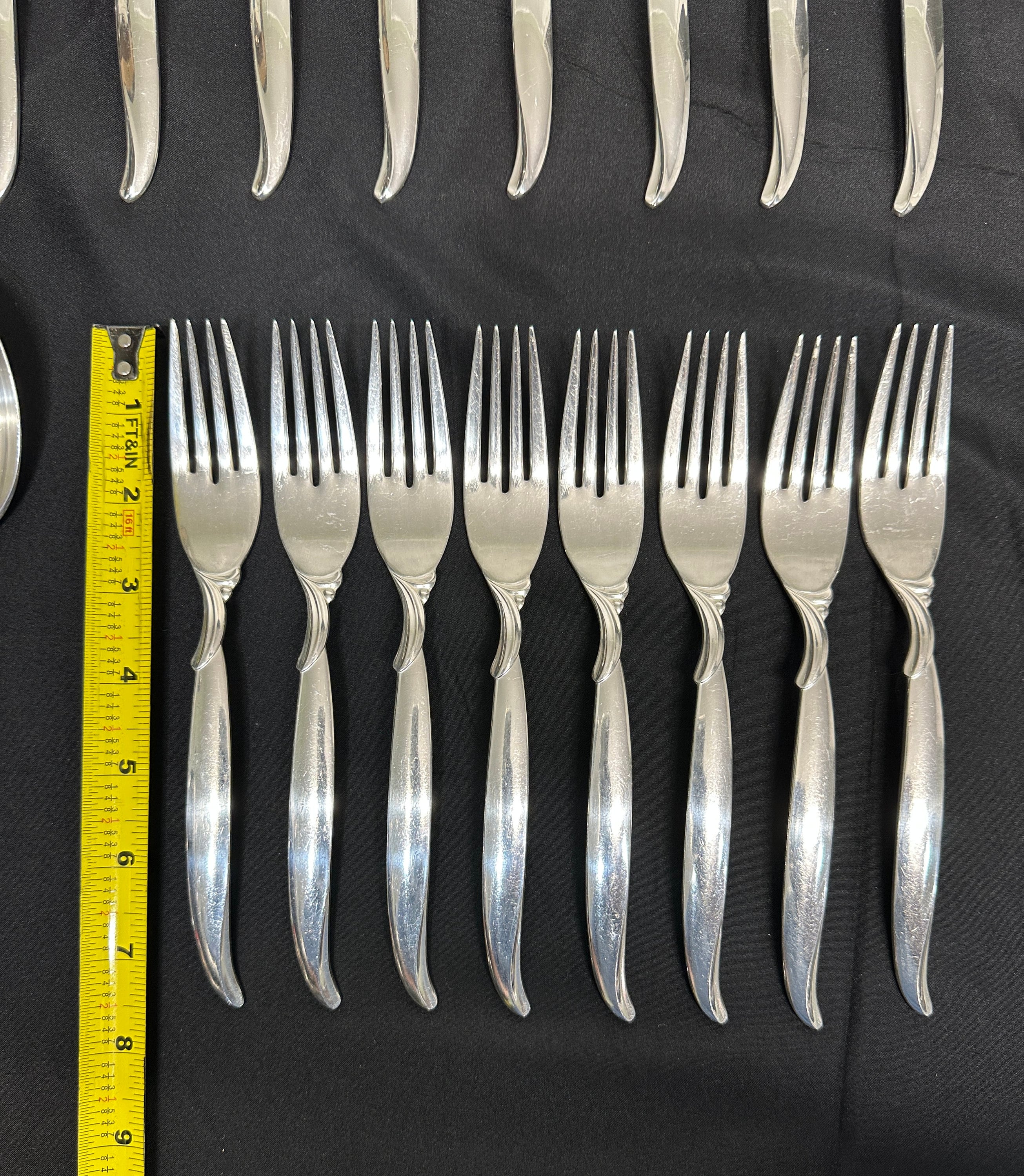 1847 Rogers Bros Flair Silver Plated Flatware Set, 56pc