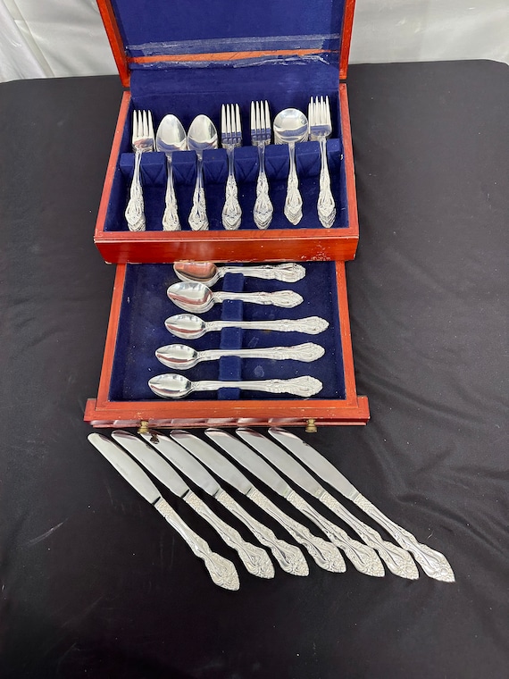 81pc Silver Plated Flatware Set From China, in Marked