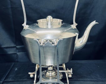 Antique Silver Plated Spirit Kettle - Martin Hall & Co. - c.1900