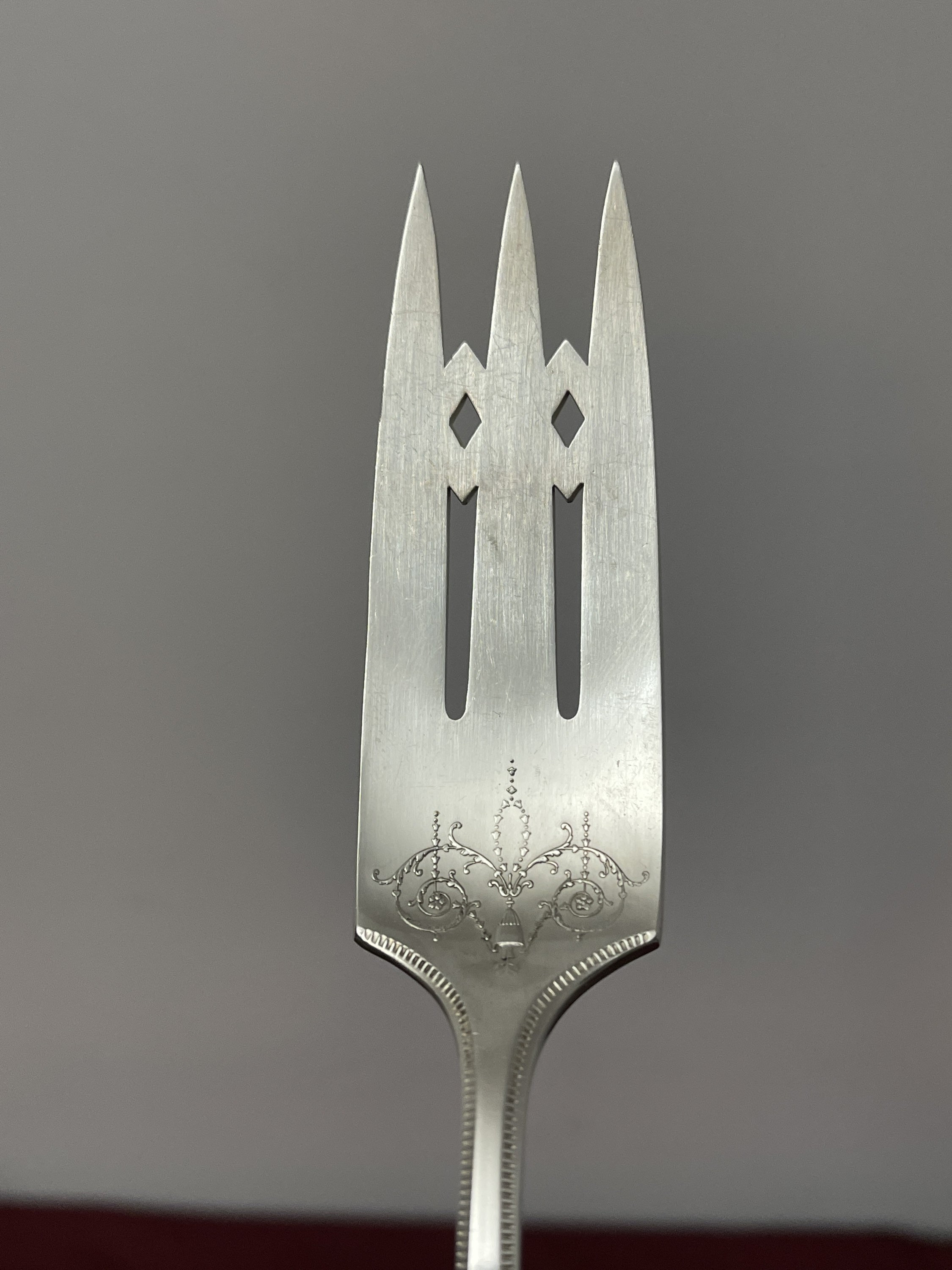 Silverplate Wedding Cake Knife and Fork Set by Oneida Etsy